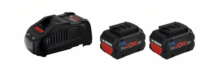 Starter-Set 2 x ProCORE18V 5.5Ah + GAL 1880 CV Bosch