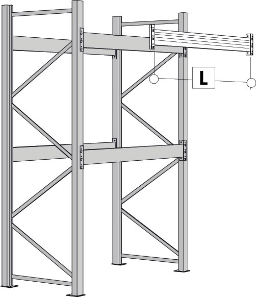 Palettenträger Master verz. 1800x100, Tragkraft 3710 kg je Paar, verzinkt