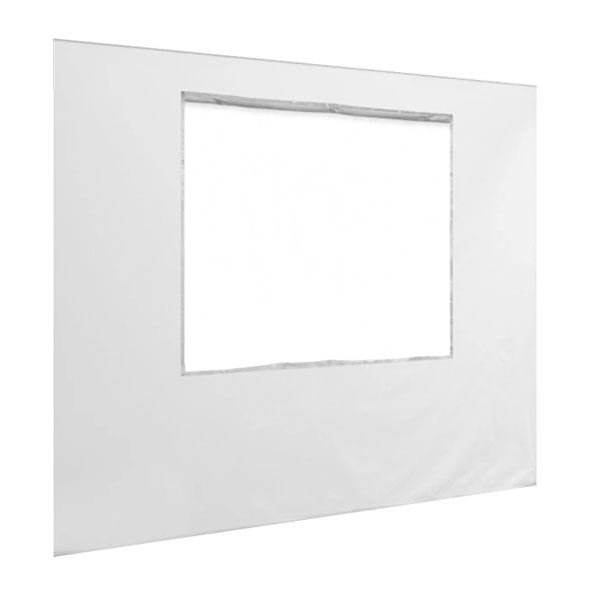 Seitenwand mit Fenster, 3m, weiss