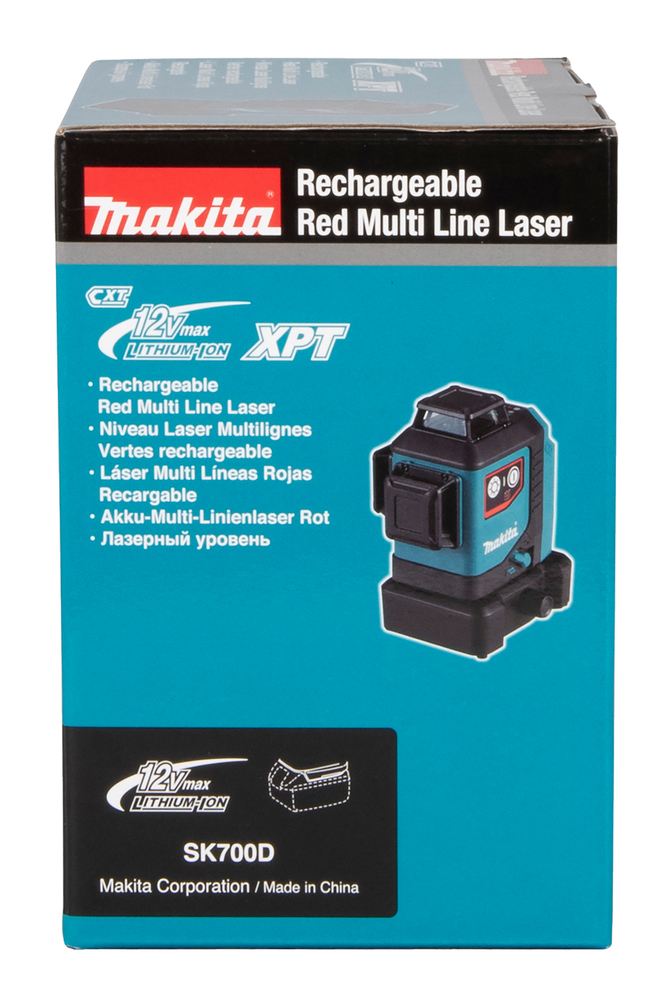 Akku-Kreuz Linienlaser rot 360° 12V, Makita SK700D