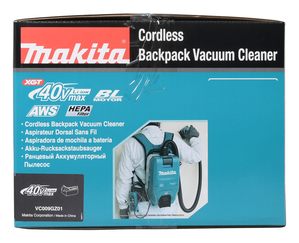 Akku-Rucksackstaubsauger XGT, Makita VC009GZ01