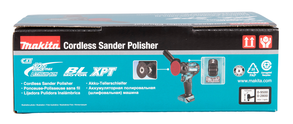 Akku-Polierschleifer CXT, Makita PV301DZ