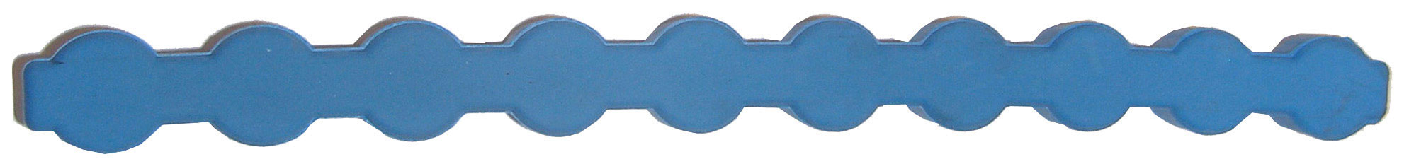 Prellschutzeinsatz für Airlineschiene, Gummi, blau, 250 x 20 x 13 mm