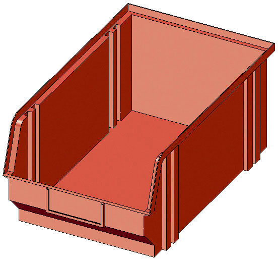 Sichtlagerboxen LK 4 rot, 160 x 105 x 75 mm