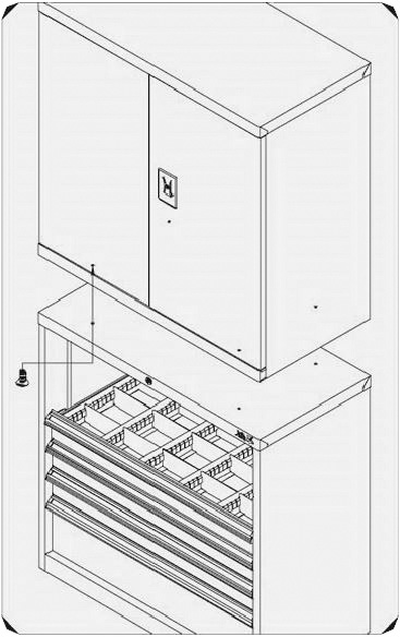 Lagerschrank mit 7 Schubladen 900x450x1800 mm, unmontiert