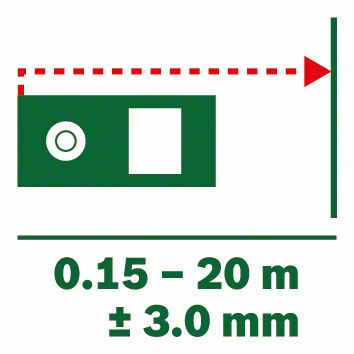 Digitaler Laser-Entfernungsmesser Zamo Bosch