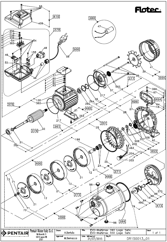 Oberflächenpumpe EVO-Multimax 550 Logic Safe, mit Schlauchverbindung 25 mm