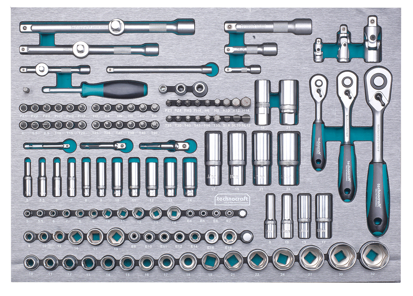 Werkstattwagen "Swiss Team Plus +", mit 743 Werkzeugen, "technocraft" Allchemet