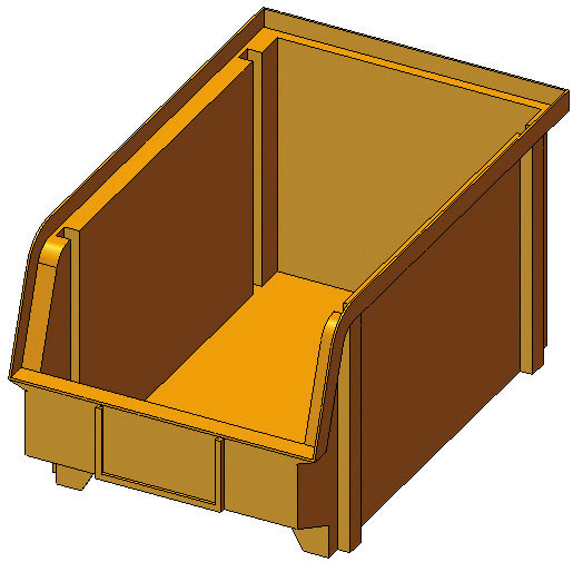 Sichtlagerboxen LK 3 gelb, 227 x 145 x 123 mm