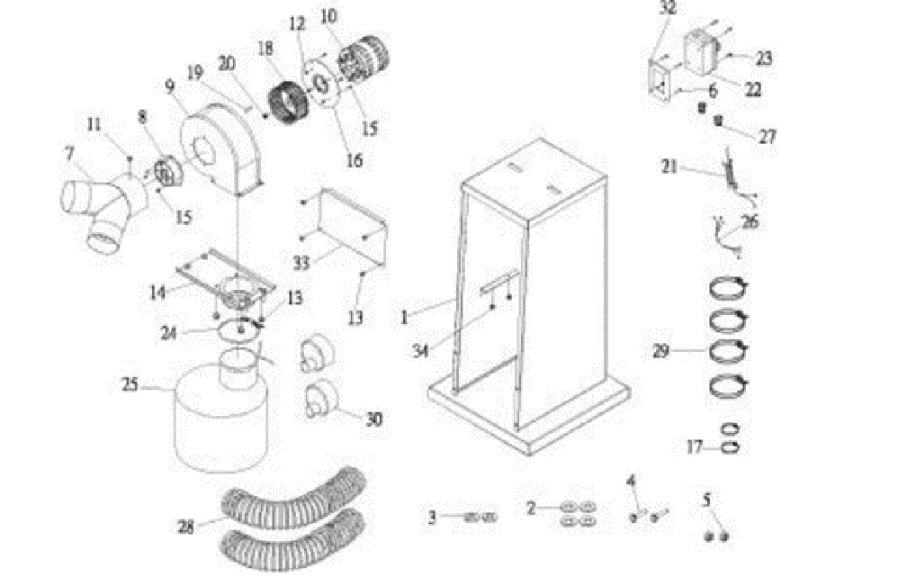 Maschinensockel mit Absaugsystem DCS-57M,