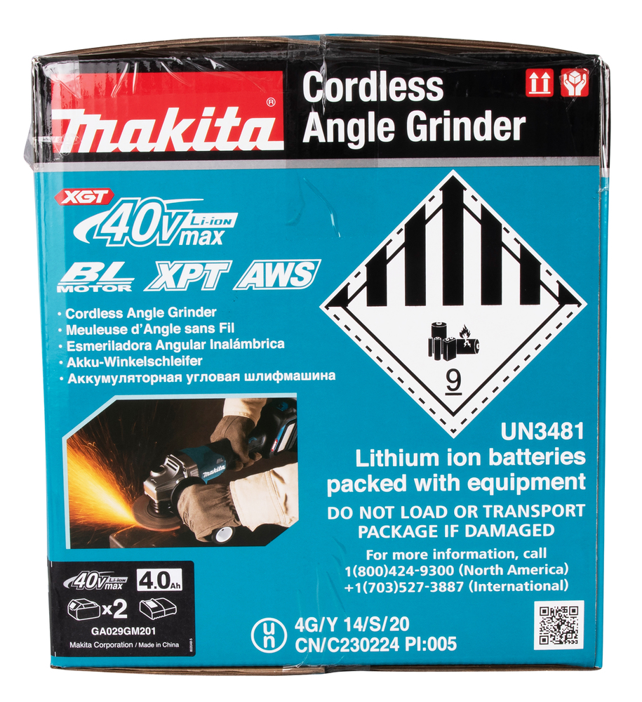 Akku-Winkelschleifer XGT, Makita GA029GM201