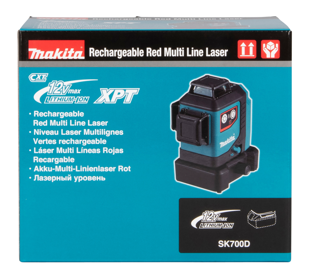 Akku-Kreuz Linienlaser rot 360° 12V, Makita SK700D