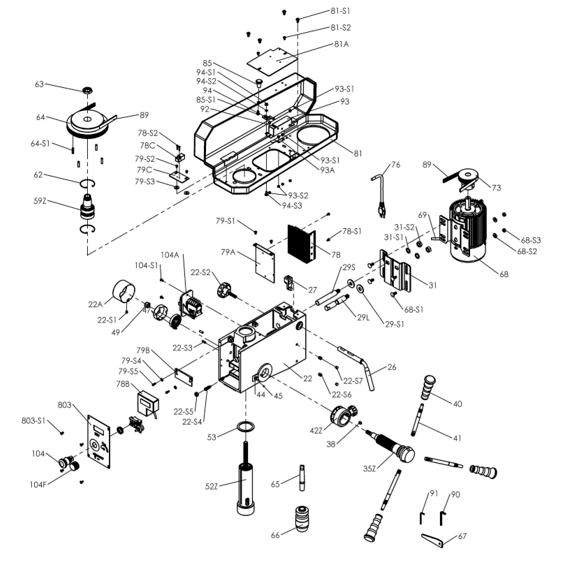 Tischbohrmaschine Proton BMT-20VM, LED-Arbeitsleuchte und Schnellspannbohrfutter 1 -16 mm