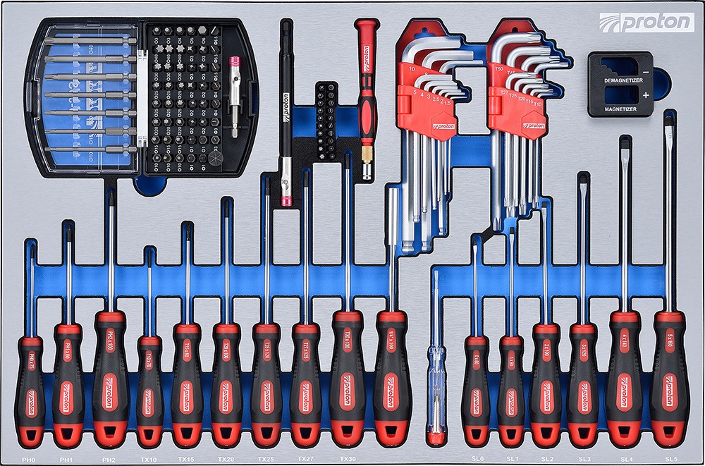 Werkzeugwagen Proton TT-323, 8 Schubladen, 1/4 €œ, 3/8 €œ, 1/2 €œ, 323-teilig