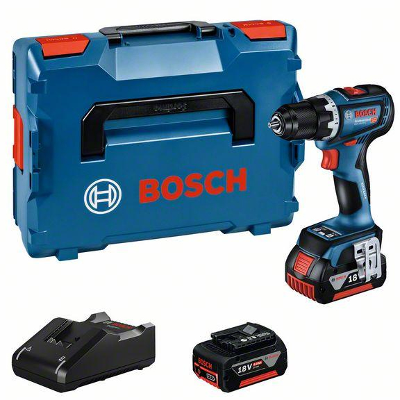 Akku-Bohrschrauber GSR 18V-90 C, 2 Akku GBA 18V 5.0Ah, Ladg. u. L-BOXX Bosch