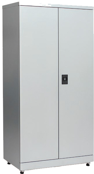 Flügeltürschrank 900x450x1800 mm, unmontiert mit Sicherheitsschloss und 4 Tablaren