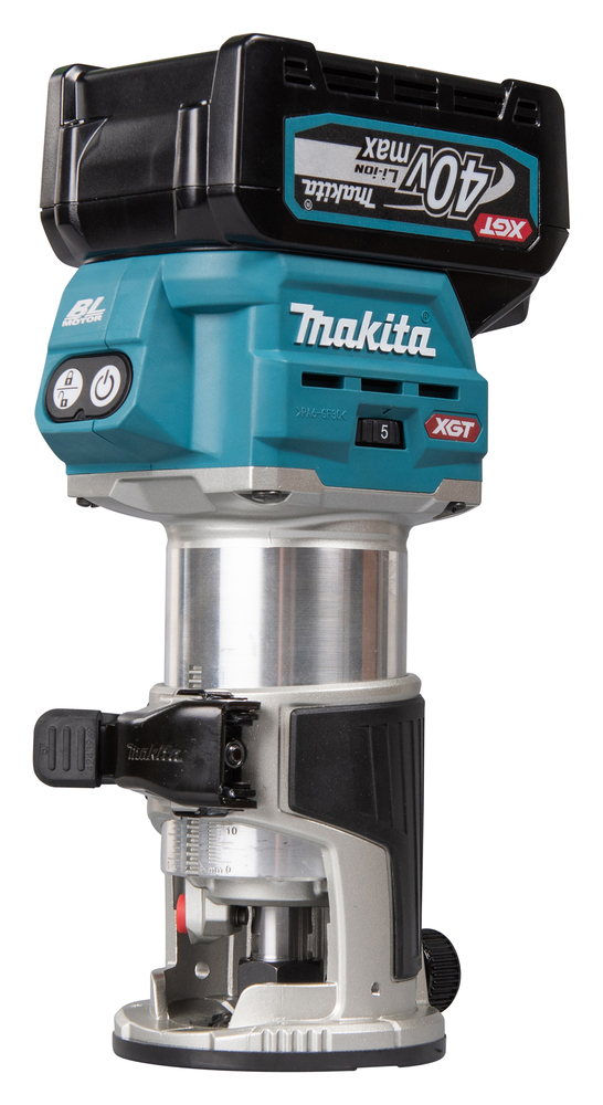 Akku-Einhandfräse / Kantenfräse XGT, Makita RT001GM205