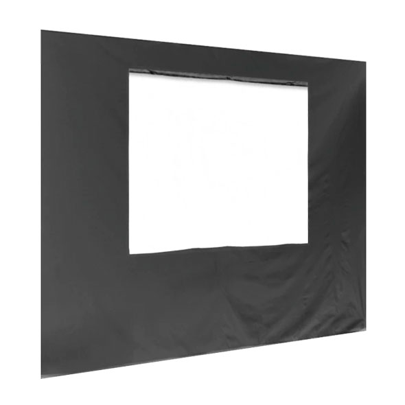 Seitenwand mit Fenster, 3m, schwarz