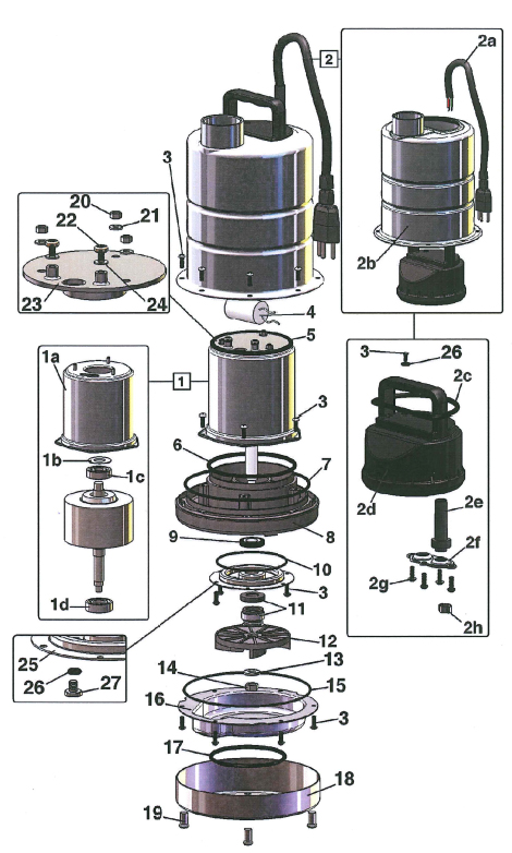 Flachsauger für Klarwasser GT-Maxi 200/9, bis 2 mm, ohne Schwimmerschalter